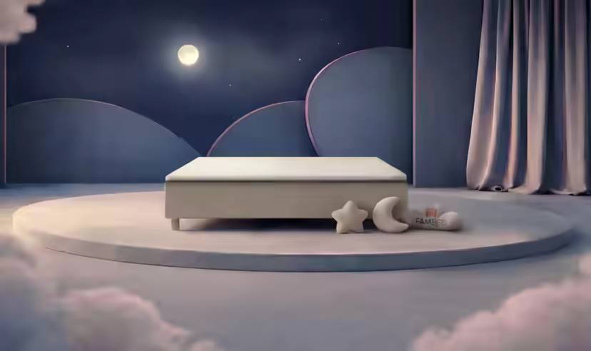 Szerokie łóżko rodzinne FAMBED w kolorze beżowy, 220 × 200 cm, bez zagłówka