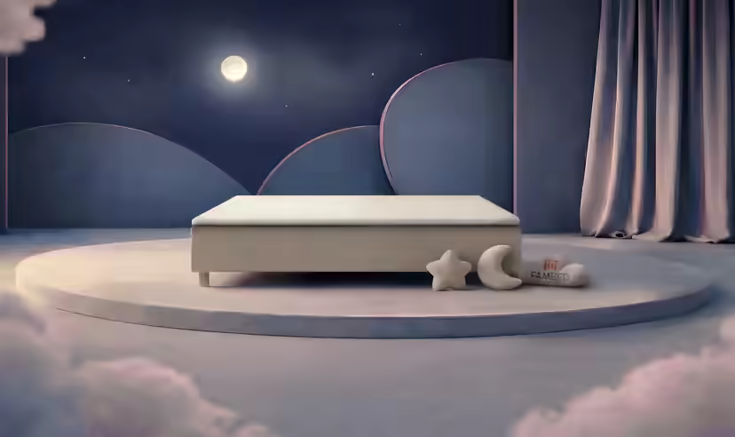 Szerokie łóżko rodzinne FAMBED w kolorze beżowy, 240 × 200 cm, bez zagłówka