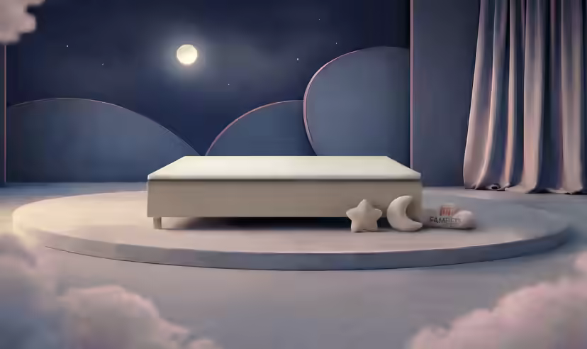 Szerokie łóżko rodzinne FAMBED w kolorze beżowy, 250 × 200 cm, bez zagłówka